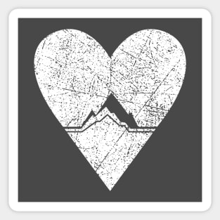 Mountain Love White Design Sticker